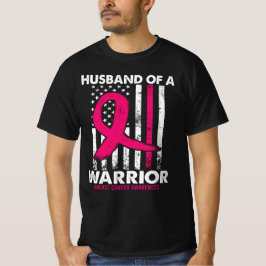 Camiseta Esposo de una bandera norteamericana guerrera