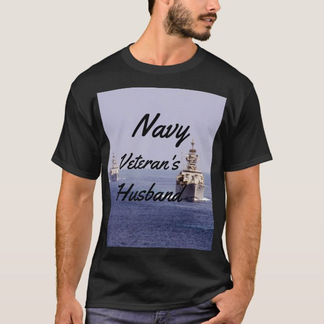 Camiseta Esposo del veterano de la marina (Anverso)