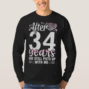 Camiseta Esposo después de 34 años de casarse con mujer te 