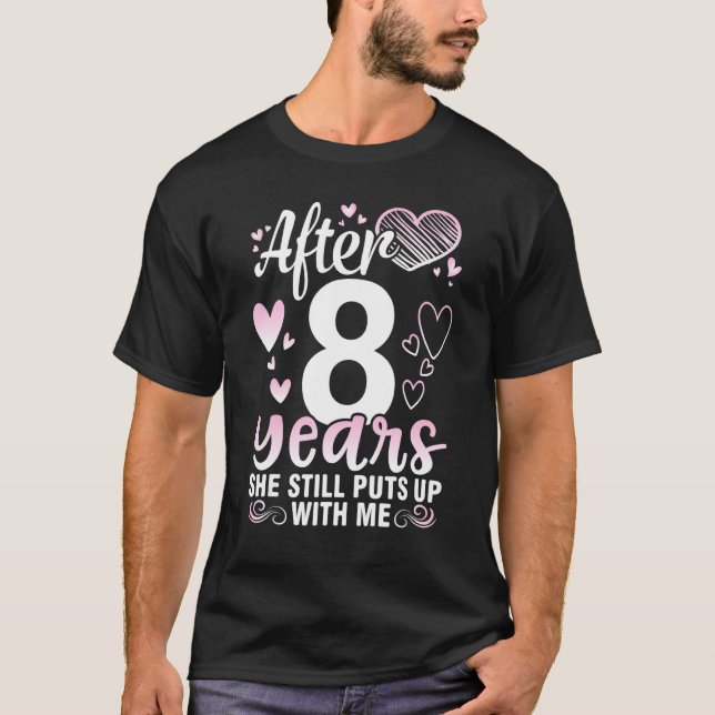 Camiseta Esposo después de 8 años de matrimonio con mujer q (Anverso)