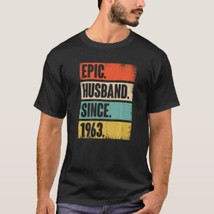Camiseta Esposo épico desde 1963 59 años de aniversario de 