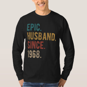 Camiseta Esposo épico desde 1968 54º Aniversario Boda F