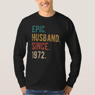 Camiseta Esposo épico desde 1972 50º Aniversario Boda F