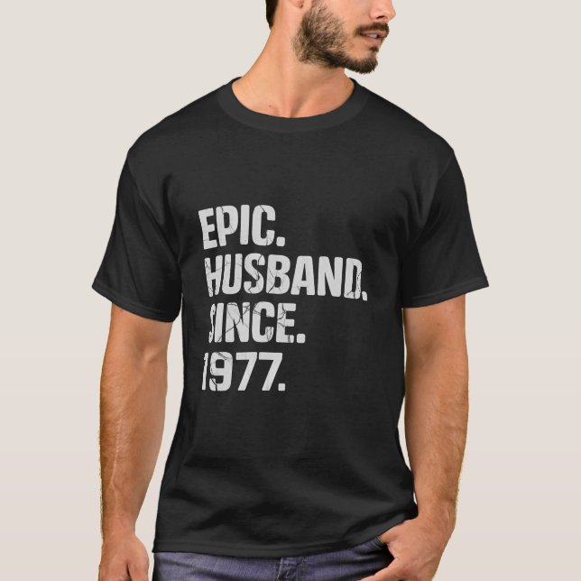 Camiseta Esposo Épico Desde 1977 46º Aniversario Boda (Anverso)