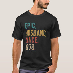 Camiseta Esposo épico desde 1978 44º Aniversario Boda F