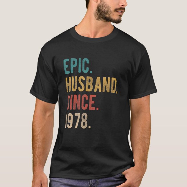 Camiseta Esposo épico desde 1978 44º Aniversario Boda F (Anverso)