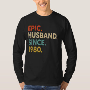 Camiseta Esposo épico desde 1980 42º Aniversario Boda V