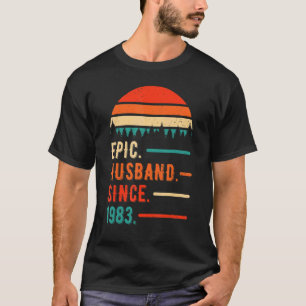 Camiseta Esposo épico desde 1983 39 años 39º Boda Anni