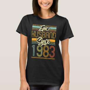 Camiseta Esposo Épico Desde 1983 40 Año 40º Aniversario de 