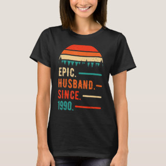 Camiseta Esposo épico desde 1990 32 años 32º Boda Anni