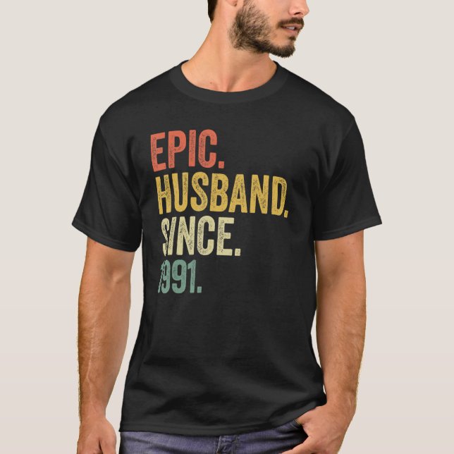 Camiseta Esposo épico desde 1991 32 años 32º Boda Anni (Anverso)