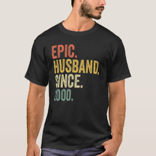 Camiseta Esposo épico desde 2000 23 años 23 Boda Anni