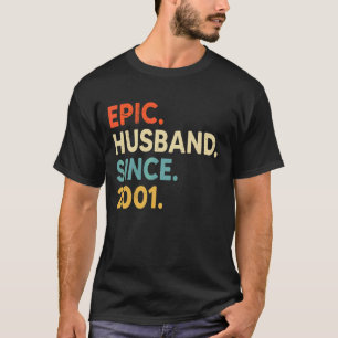 Camiseta Esposo épico desde 2001 21º Aniversario Boda V