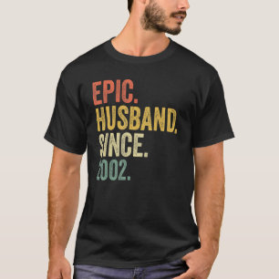 Camiseta Esposo épico desde 2002 21 años 21ª Boda Anni