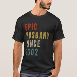 Camiseta Esposo épico desde 2002 Pareja 22ª boda Annive