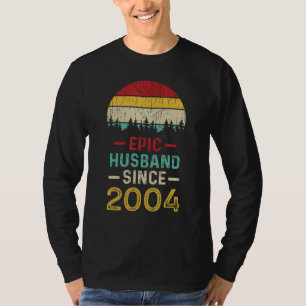 Camiseta Esposo épico desde 2004 Pareja Boda de 19 años A