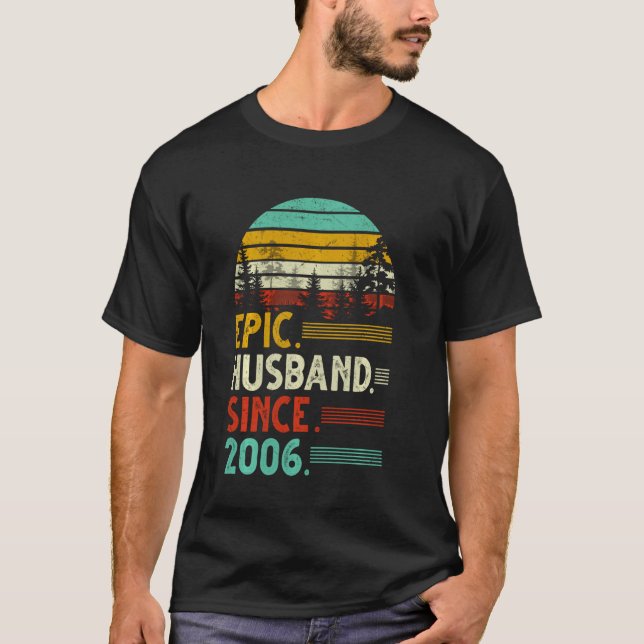 Camiseta Esposo épico desde 2006 13º Aniversario Boda G (Anverso)