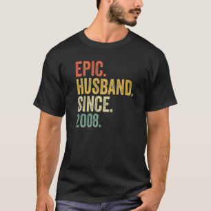 Camiseta Esposo épico desde 2008 15 años 15º Boda Anni