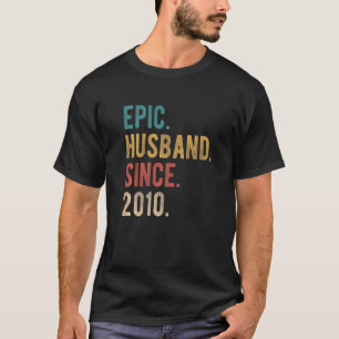 Camiseta Esposo épico desde 2010 12º Aniversario Boda F
