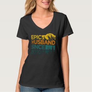 Camiseta Esposo Épico Desde 2010 Aniversario Mejor Cónyuge