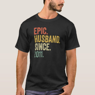 Camiseta Esposo épico desde 2011 12 años 12º Boda Anni