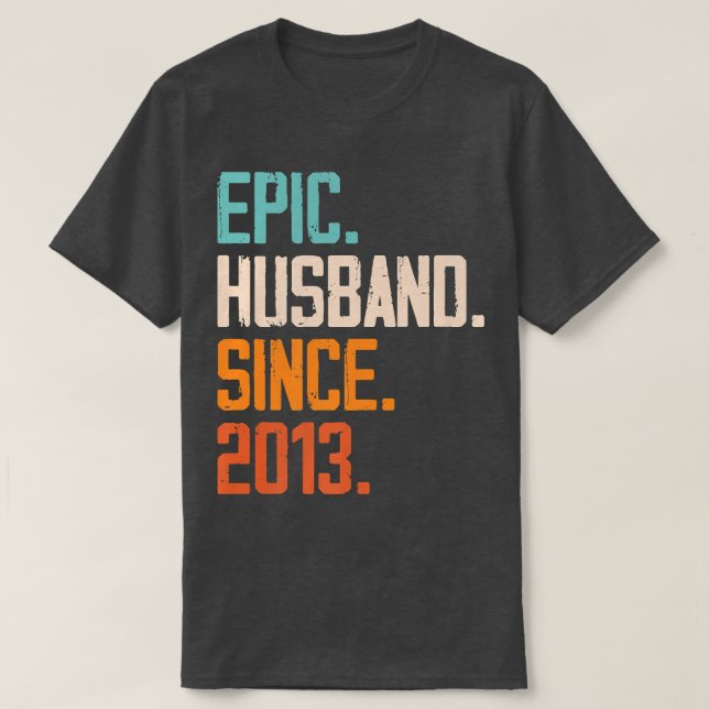 Camiseta Esposo épico desde 2013 Rel de matrimonio familiar (Diseño del anverso)