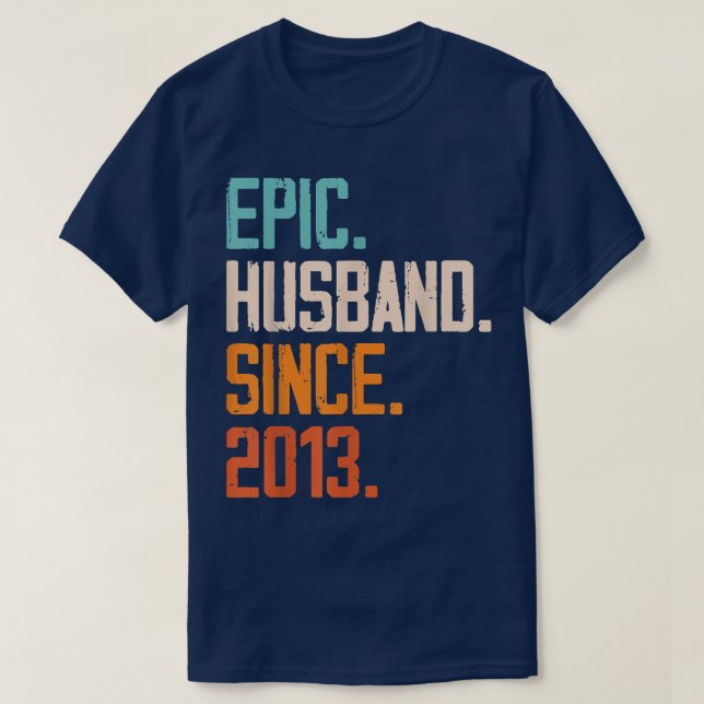 Camiseta Esposo épico desde 2013 Rel de matrimonio familiar (Diseño del anverso)
