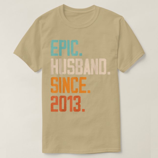 Camiseta Esposo épico desde 2013 Rel de matrimonio familiar (Diseño del anverso)