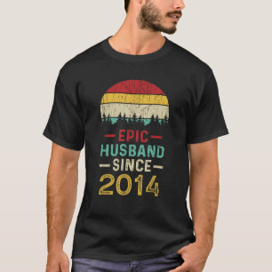Camiseta Esposo épico desde 2014 Pareja Boda De Noveno Año