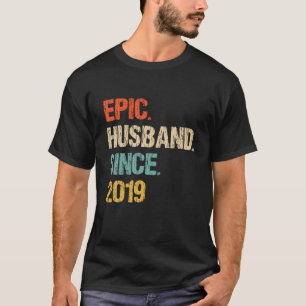 Camiseta Esposo Épico Desde 2019 - Segundo Aniversario Boda