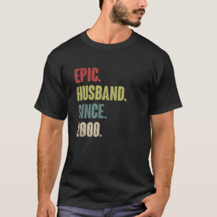 Camiseta Esposo épico desde el 2000 22º Aniversario Boda R