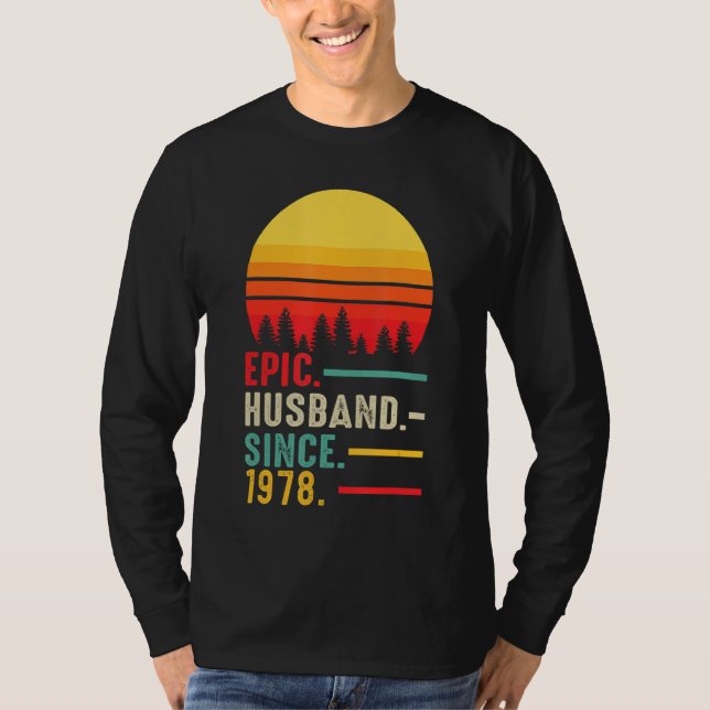Camiseta Esposo épico masculino desde 1978, feliz aniversar (Anverso)