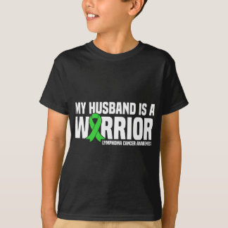 Camiseta Esposo es un cáncer de linfoma verde guerrero