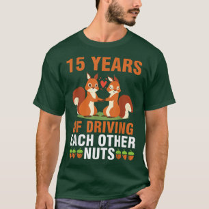 Camiseta Esposo Esposa Casados 15 Años Conduciendo Cada Uno