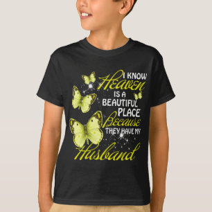 Camiseta Esposo Mi ángel en memoria del marido en el cielo