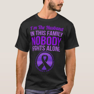 Camiseta Esposo Nadie Lucha Solo Alzheimer Conciencia