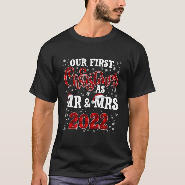 Camiseta Esposo Nuestro Primero Como Sr Sra 2022 (Anverso)