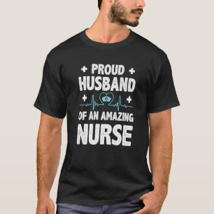Camiseta Esposo Orgulloso De Una Enfermera Inscrita Increíb
