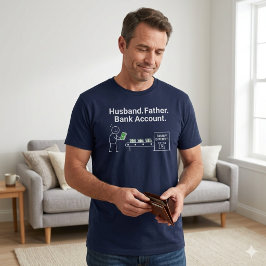 Camiseta Esposo. Padre. Cuenta bancaria.
