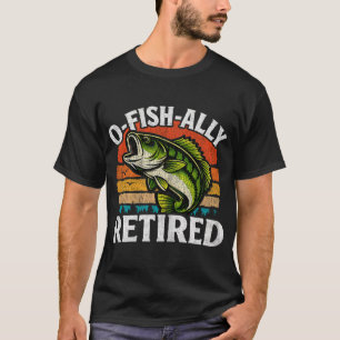 Camiseta Esposo Padre Jubilado O-Fish-Ally Divertido Pesca