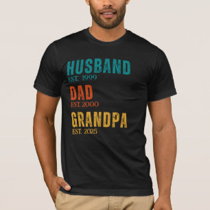Camiseta Esposo Papá Abuelo Personalizado Este. Retro de añ