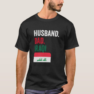 Camiseta Esposo Papá Bandera Iraquí Regalo para