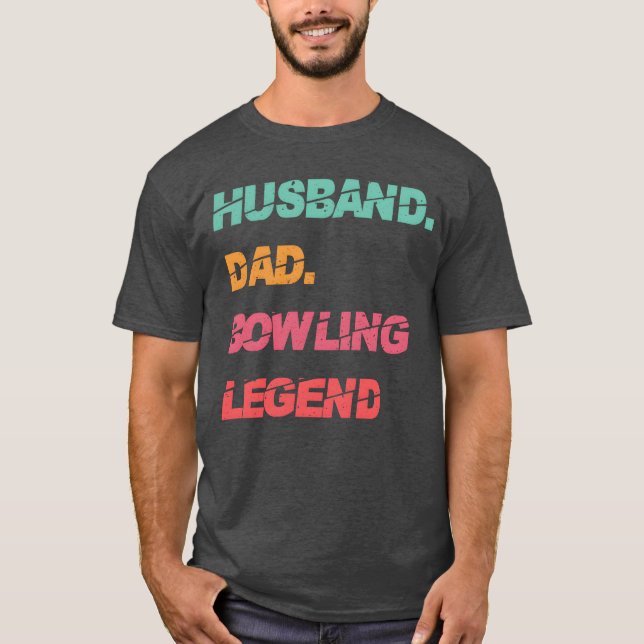 Camiseta Esposo papá Bowling chica del Día del Padre de la  (Anverso)