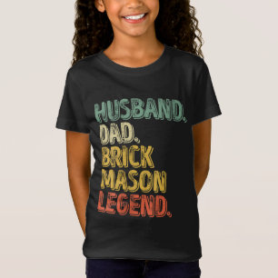 Camiseta Esposo papá Brick Mason Leyenda Funny Día del Padr