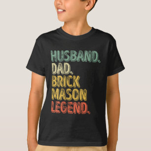 Camiseta Esposo papá Brick Mason Leyenda Funny Día del Padr