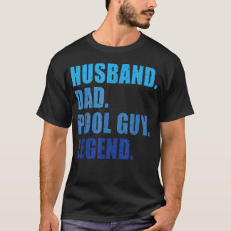 Camiseta Esposo Papá Chico de la Piscina Leyenda Divertido