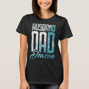 Camiseta Esposo Papá Deacon Ministro de la Iglesia Cristian