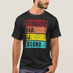 Camiseta Esposo Papá DJ Legend Funny DJ Disc Jockey Music