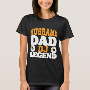 Camiseta Esposo Papá DJ Legend Minimalista