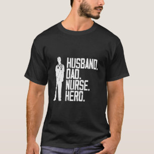 Camiseta Esposo Papá Enfermera Orgullosa Padre Retro Vintag